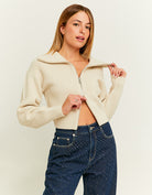 Zip Up Cardigan | Grey