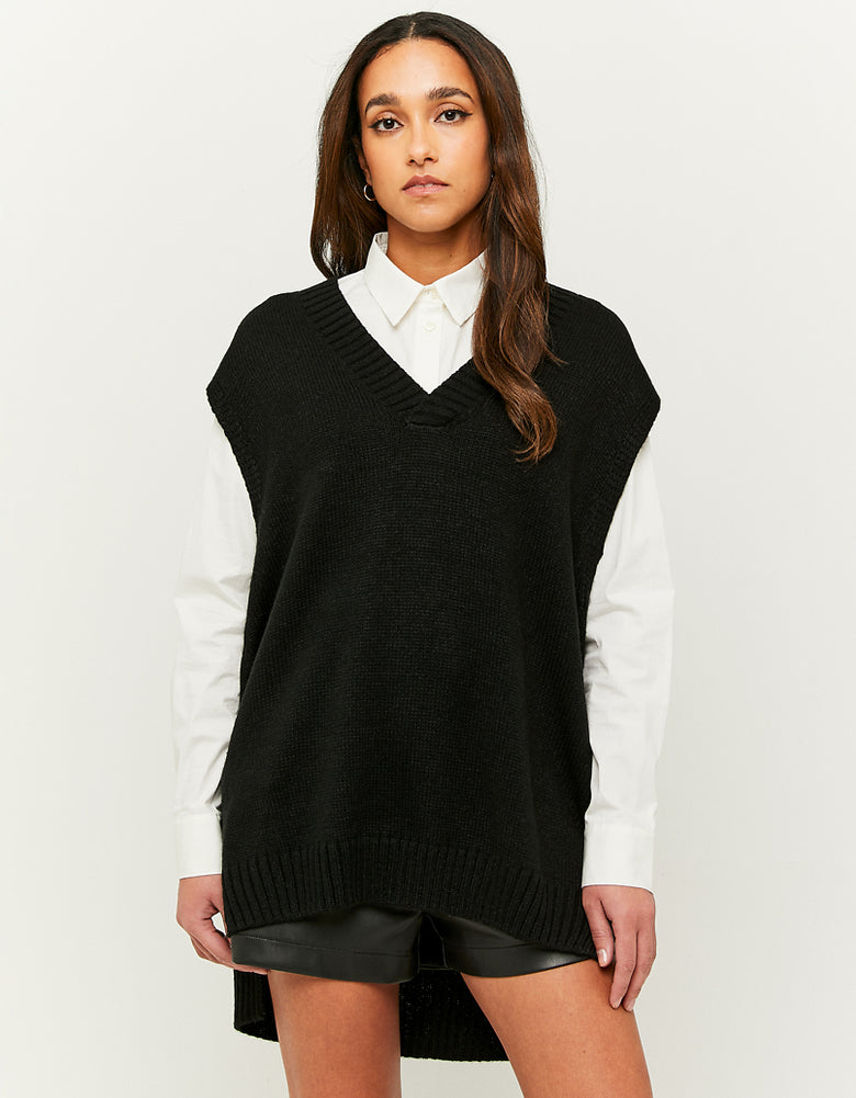 Sleeveless Jumper | Black