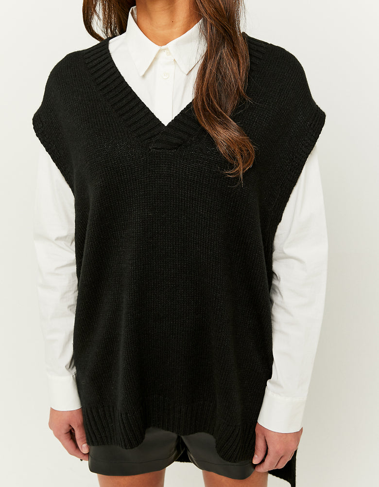 Sleeveless Jumper | Black