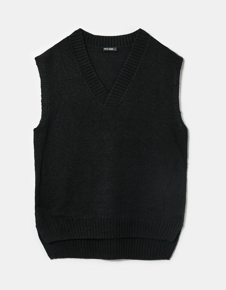 Sleeveless Jumper | Black