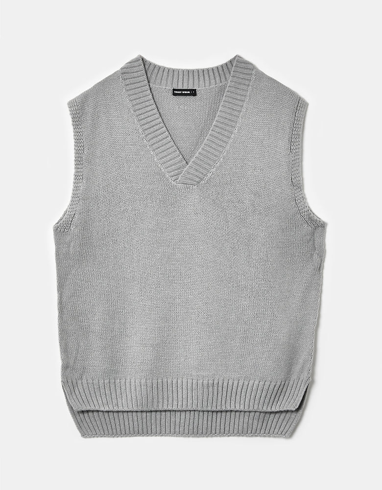 Sleeveless Jumper | Grey