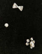 Knit Cardigan with Rhinestones | Black