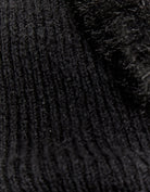 Cropped Cardigan with Faux Fur Detail | Black