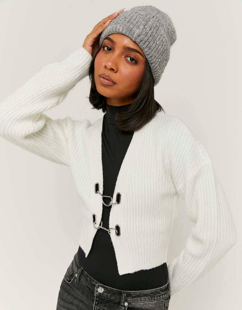 Cardigan with Buckles | Off White