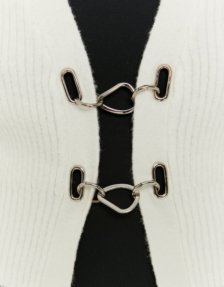 Cardigan with Buckles | Off White