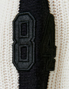 Zip?Up Cardigan with Embroidered Detail | Off White Black