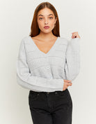 Cropped Cardigan | Grey