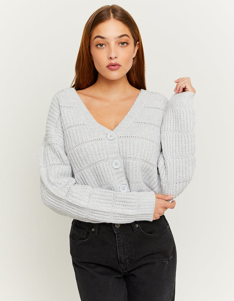 Cropped Cardigan | Grey