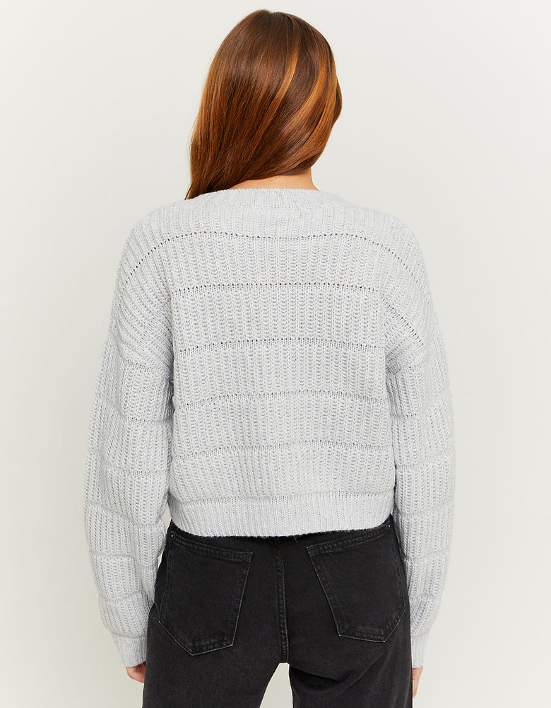 Cropped Cardigan | Grey