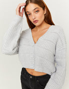 Cropped Cardigan | Grey