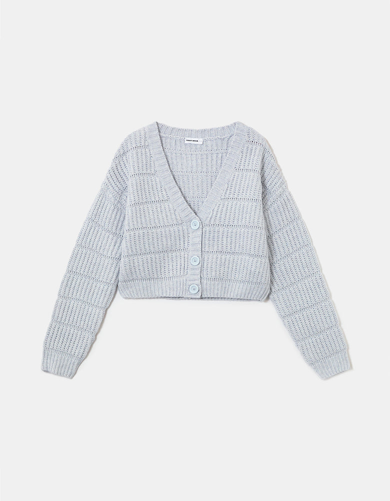 Cropped Cardigan | Grey