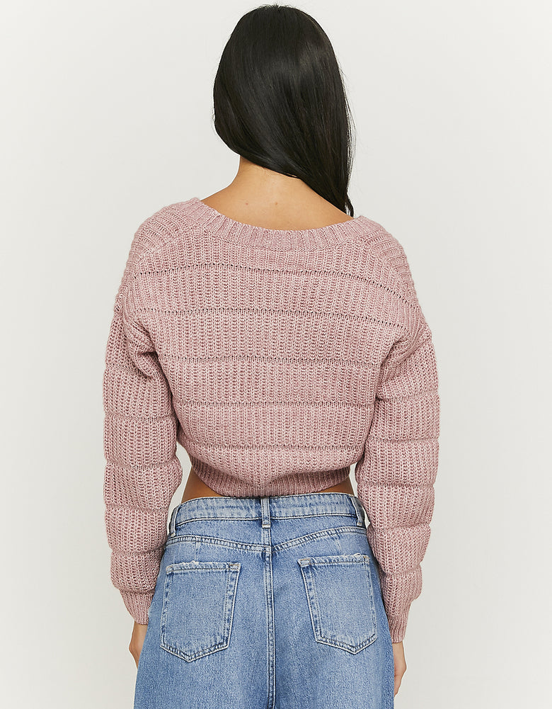 Cropped Cardigan | Pink