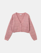 Cropped Cardigan | Pink