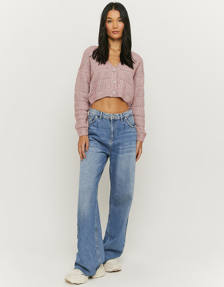 Cropped Cardigan | Pink