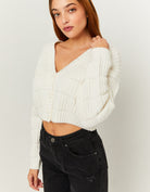 Cropped Cardigan | Off White