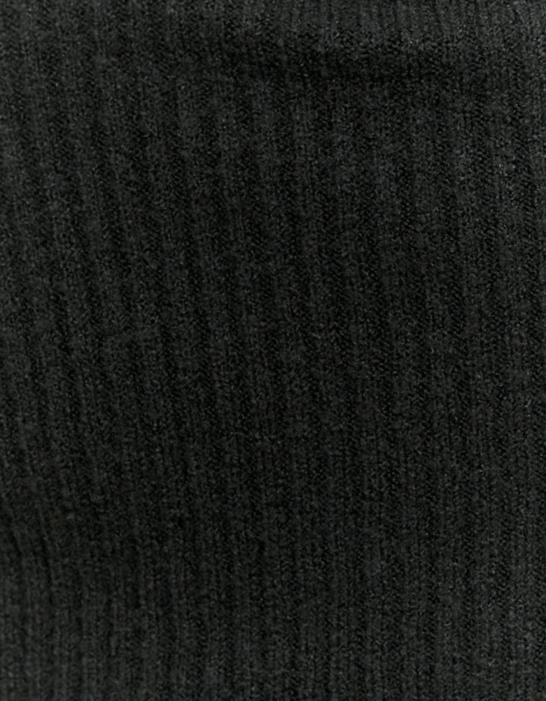 Zip Up Cardigan with Hood | Black