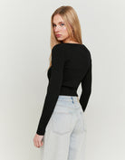 Cardigan Long Sleeves with Bows | Black