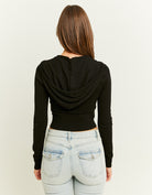 Knit Cardigan with Hood | Black