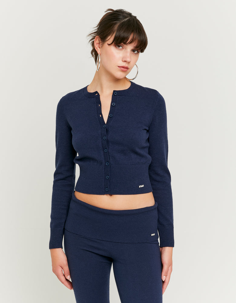 Knitted Cardigan | Navy