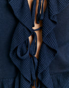 Cardigan with Ruffles | Navy