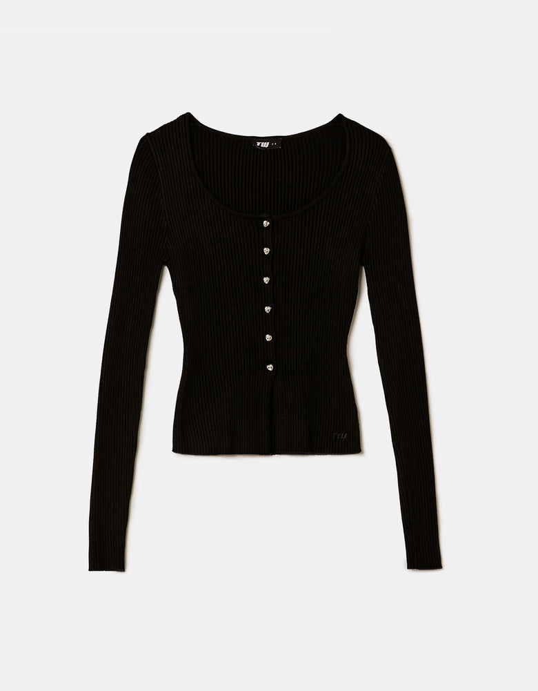 Knitted Cardigan | Black