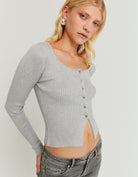 Knitted Cardigan | Grey