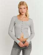 Knitted Cardigan | Grey