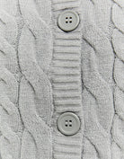 Buttoned Cable knit Cardigan | Grey Heather