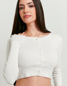 Crop Cardigan | Off White