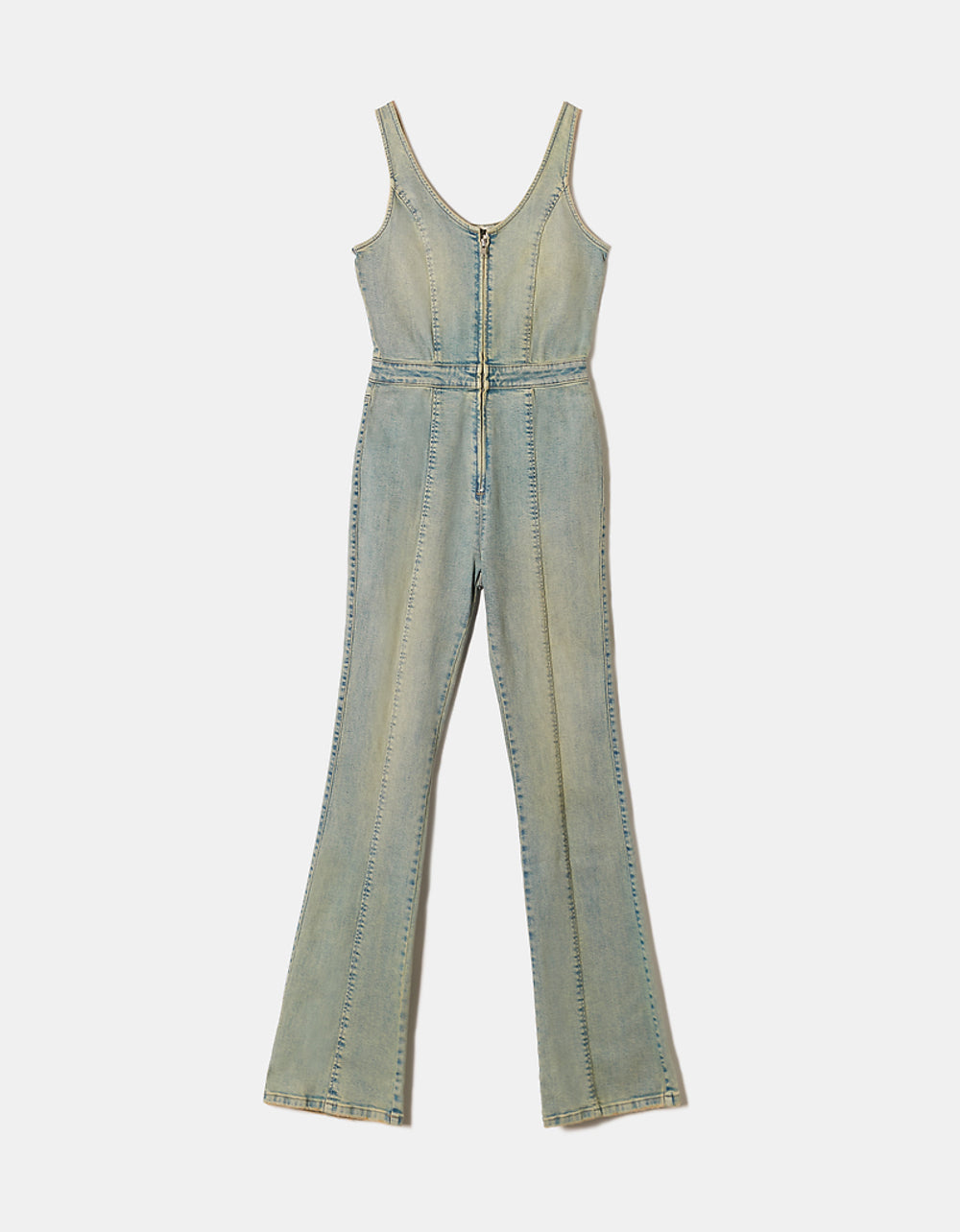 Stretch Denim Jumpsuit | Used Wash