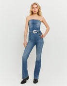 Strapless Jumpsuit | Blue Wash