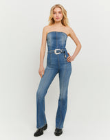 Strapless Jumpsuit | Blue Wash