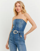 Strapless Jumpsuit | Blue Wash