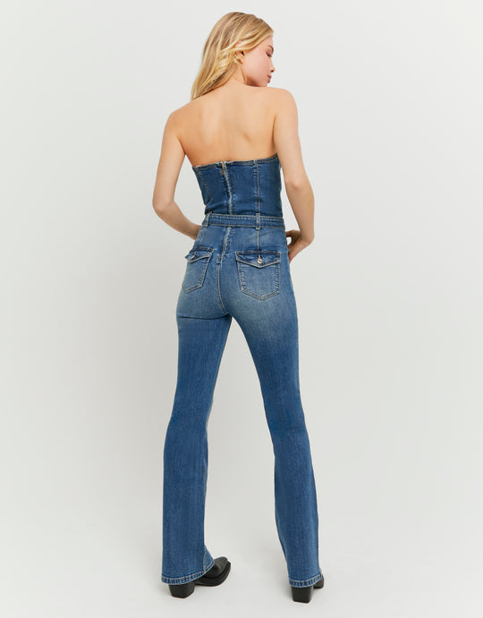 Strapless Jumpsuit | Blue Wash