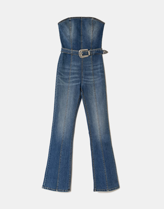 Strapless Jumpsuit | Blue Wash