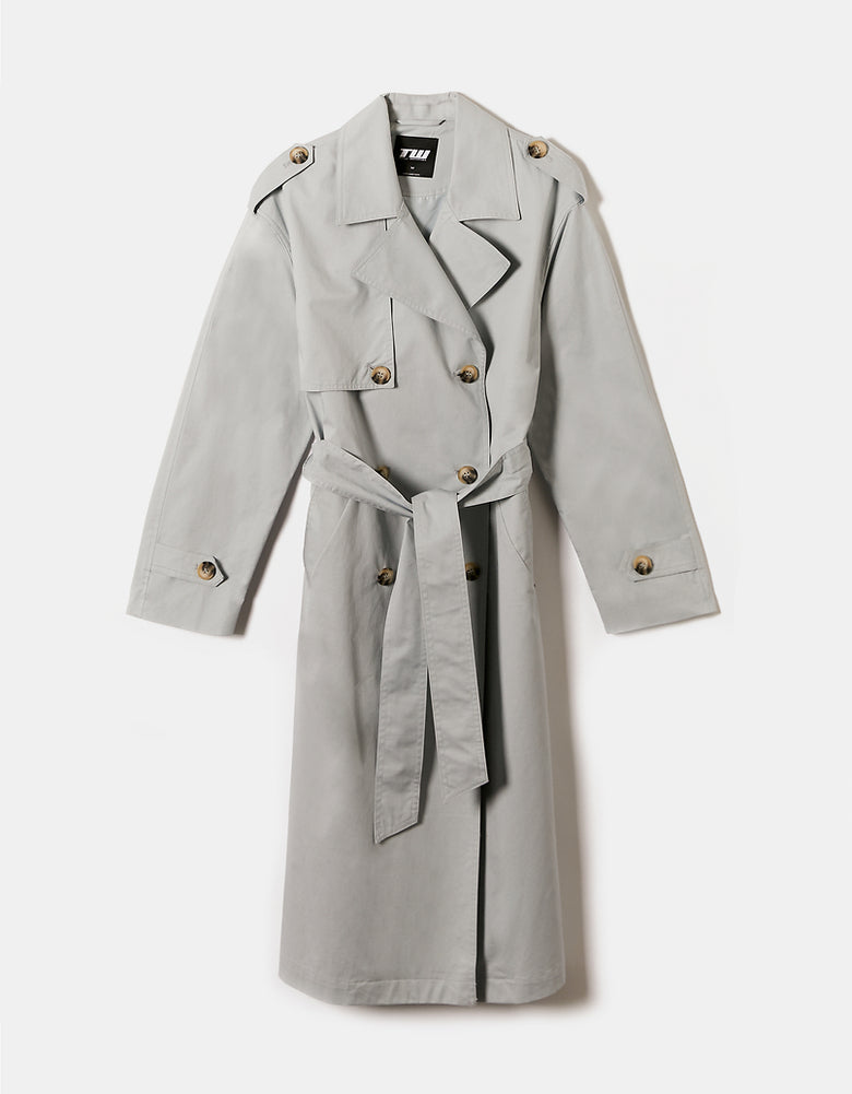 Long  Trenchcoat | Grey