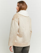 Faux Shearling Jacket | Kamel-Beige