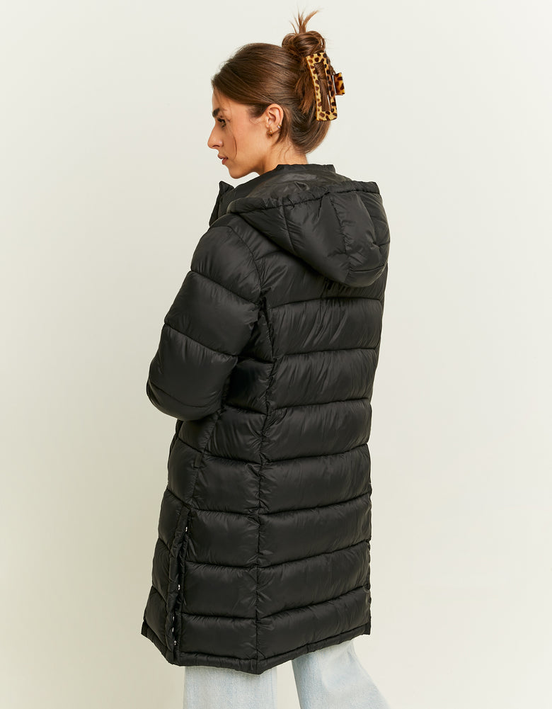 Long Light Padded Coat | Black