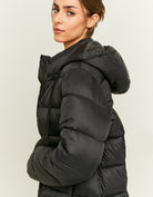 Long Light Padded Coat | Black