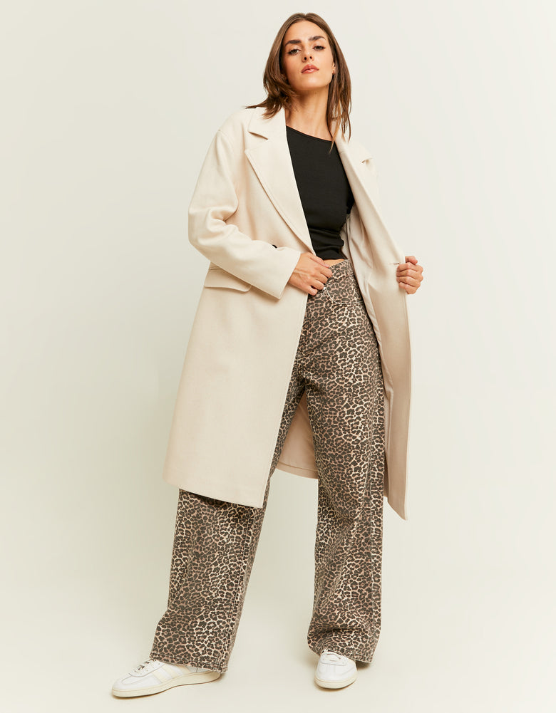 Fake Wool Coat | Cream