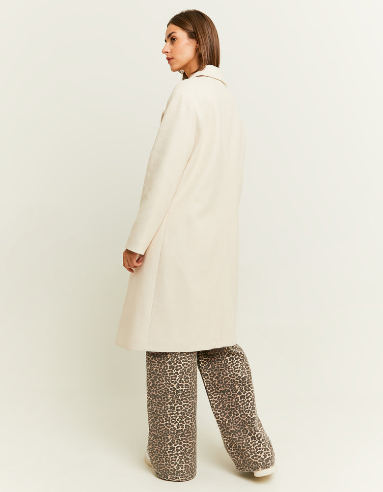 Fake Wool Coat | Cream
