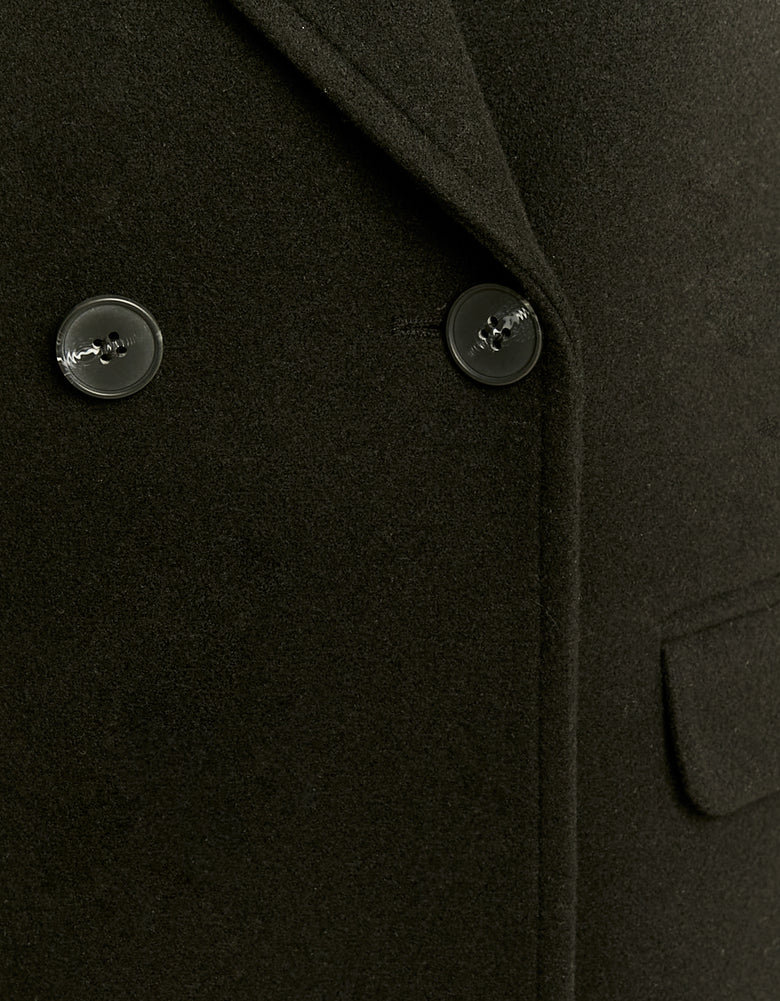 Fake Wool Coat | Black