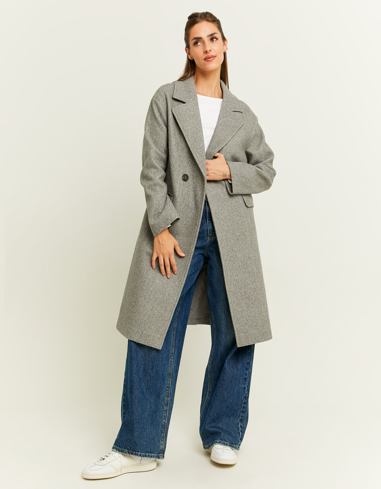 Fake Wool Coat | Grey