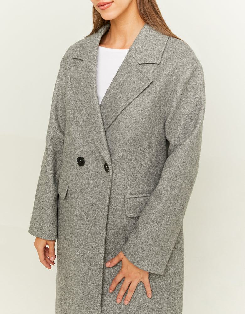 Fake Wool Coat | Grey