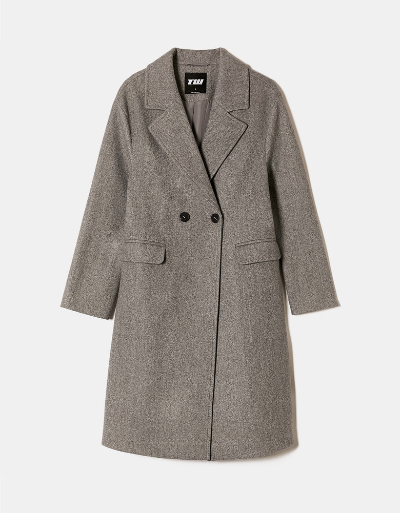 Fake Wool Coat | Grey