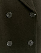 Cropped Fake Wool Coat | Black