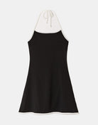 Short Dress with Open Back | Black