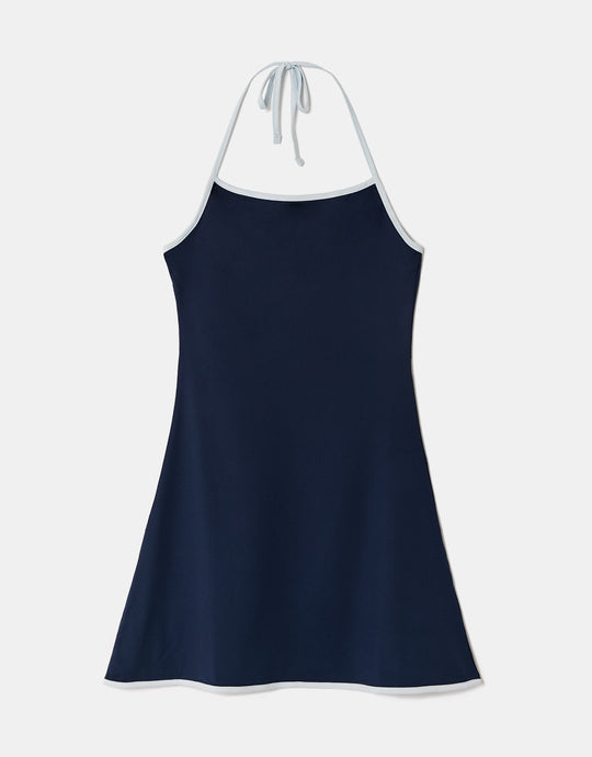 Short Dress with Open Back | Navy