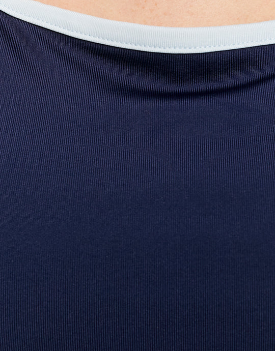 Short Dress with Open Back | Navy