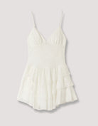 Lace Ruffle Mini Dress | Off White